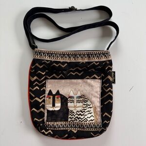 Laura Burch Cat Crossbody Messenger Bag Purse